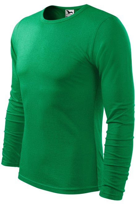 Мъжка тениска с дълъг ръкав, трева зелено