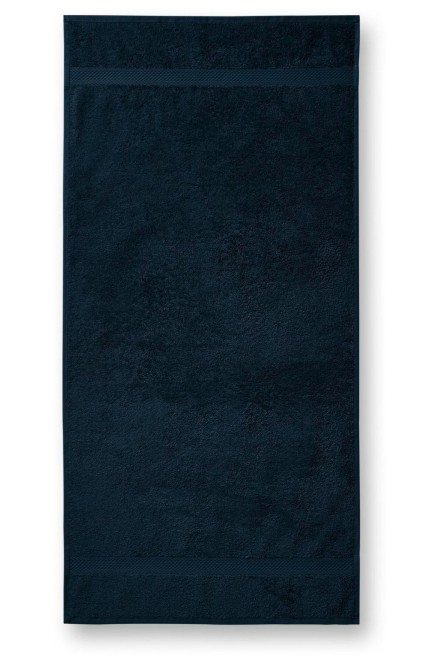 Памучна тежка кърпа, 50х100см, тъмно синьо