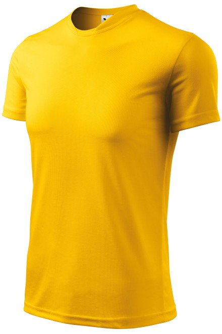 Тениска с асиметрично деколте, жълт