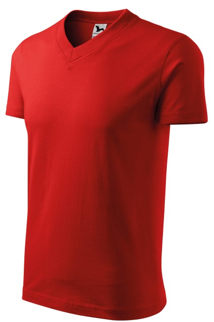 Тениска с къс ръкав, средно тегло, червен