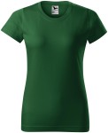 Дамска проста тениска, бутилка зелено