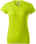 Дамска проста тениска, липово зелено