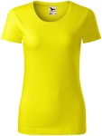 Дамска тениска от органичен памук, лимонено жълто