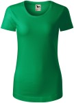 Дамска тениска от органичен памук, трева зелено