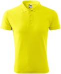 Мъжка свободна риза поло, лимонено жълто