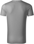 Мъжка тениска, текстуриран органичен памук, светло сребро