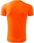 Тениска с асиметрично деколте, неонов портокал