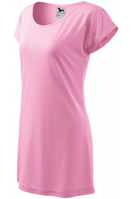 Długa koszulka/sukienka damska, różowy