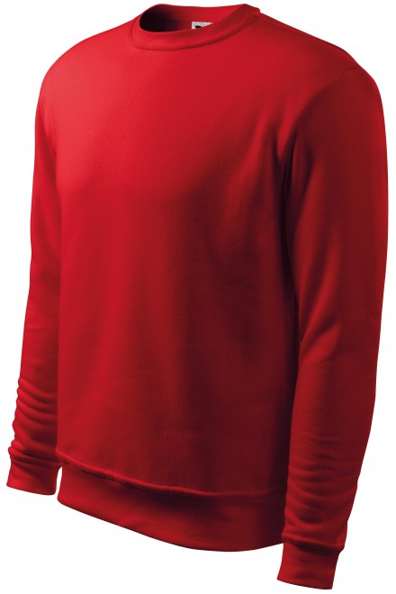Męska/dziecięca bluza zakładana na głowę, bez kaptura, czerwony