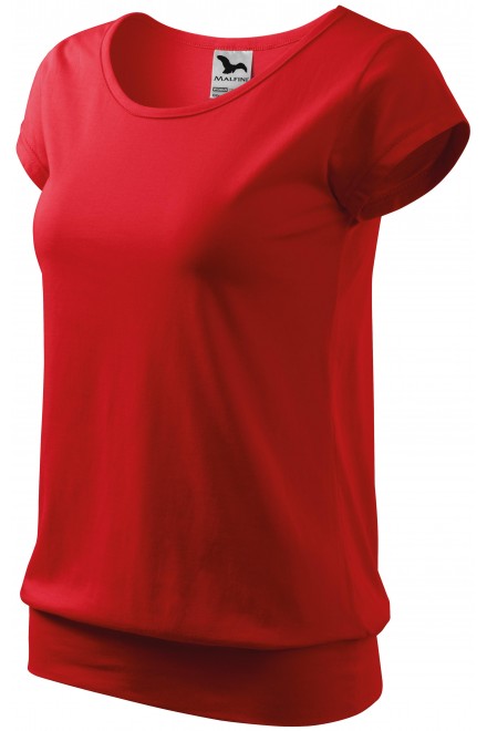 Modna koszulka damska, czerwony