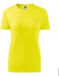 Klasyczna koszulka damska, cytrynowo żółty