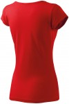 Koszulka damska z bardzo krótkimi rękawami, czerwony
