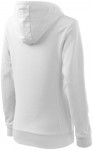 Stylowa damska bluza z kapturem, biały / biały