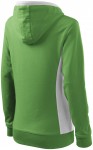 Stylowa damska bluza z kapturem, zielony groszek