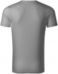 T-shirt męski, teksturowana bawełna organiczna, stare srebro