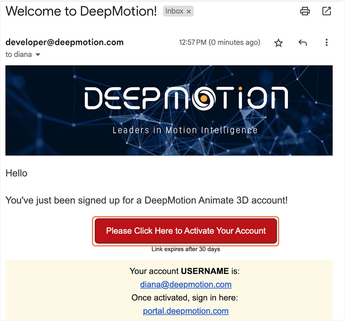 Click on "Please Click Here to Activate Your Account"