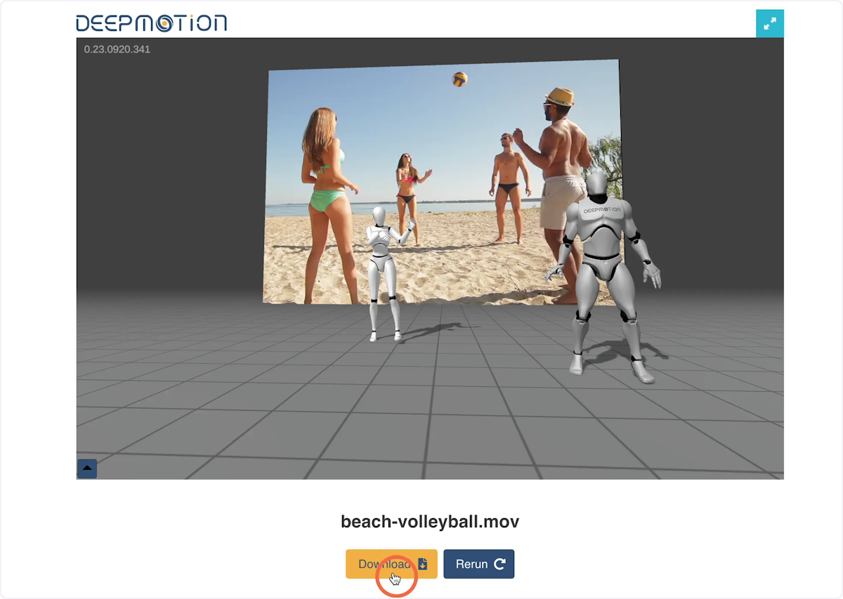 Once you are satisfied with your results you can download your animations.