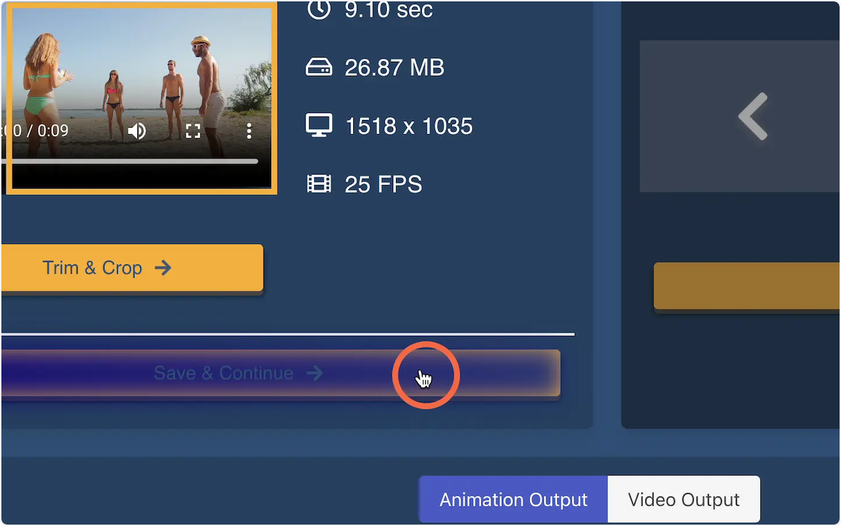 You must click "Save & Continue" to move forward to the next step.