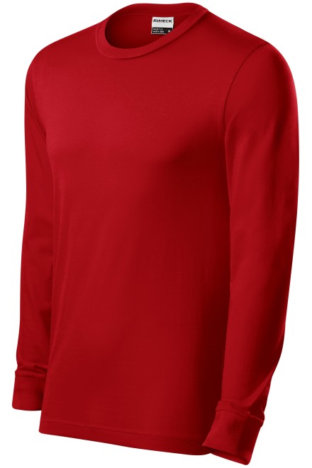 Tricou bărbătesc durabil cu mânecă lungă, roșu