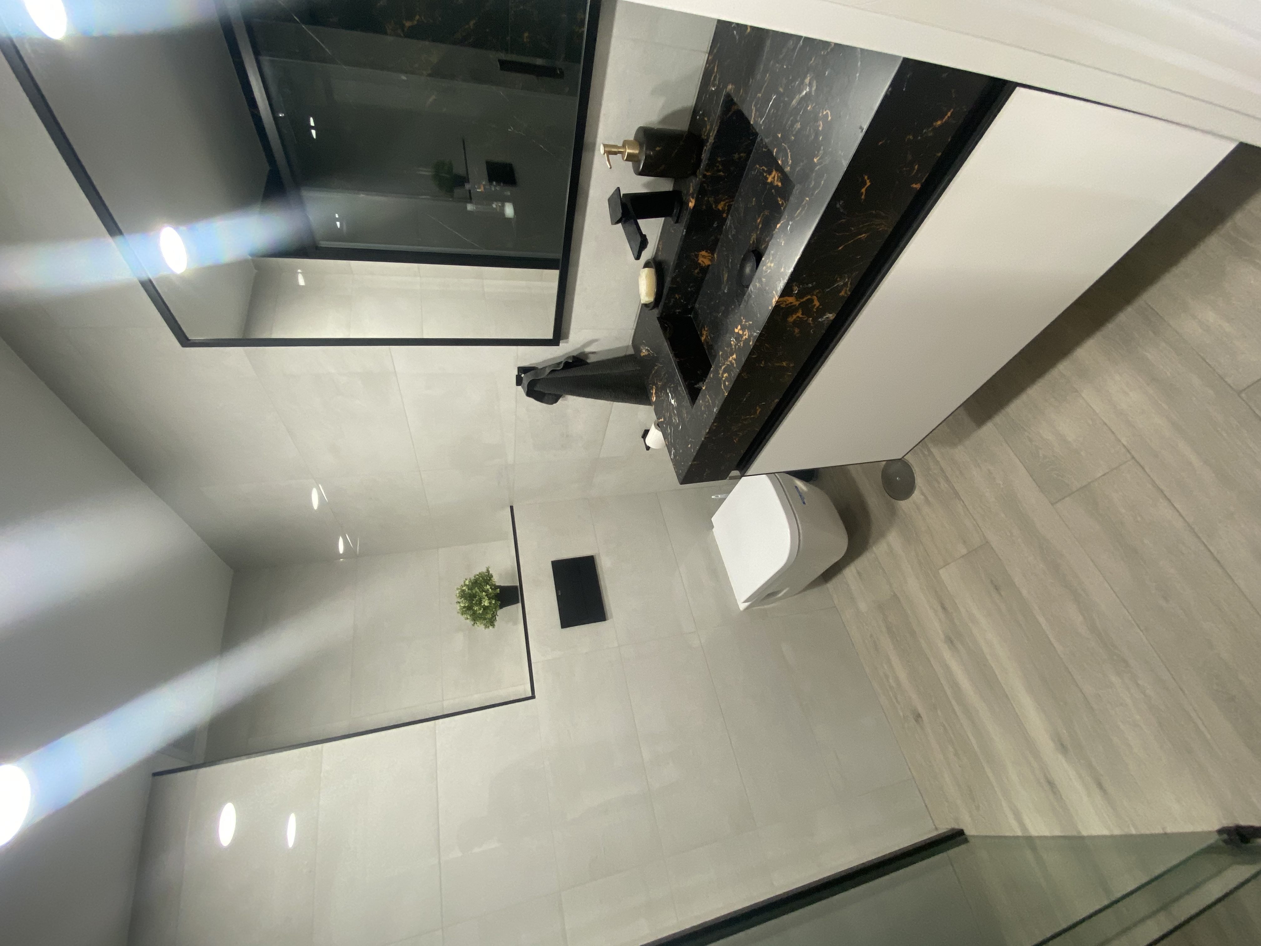 minimalist renovated bathroom