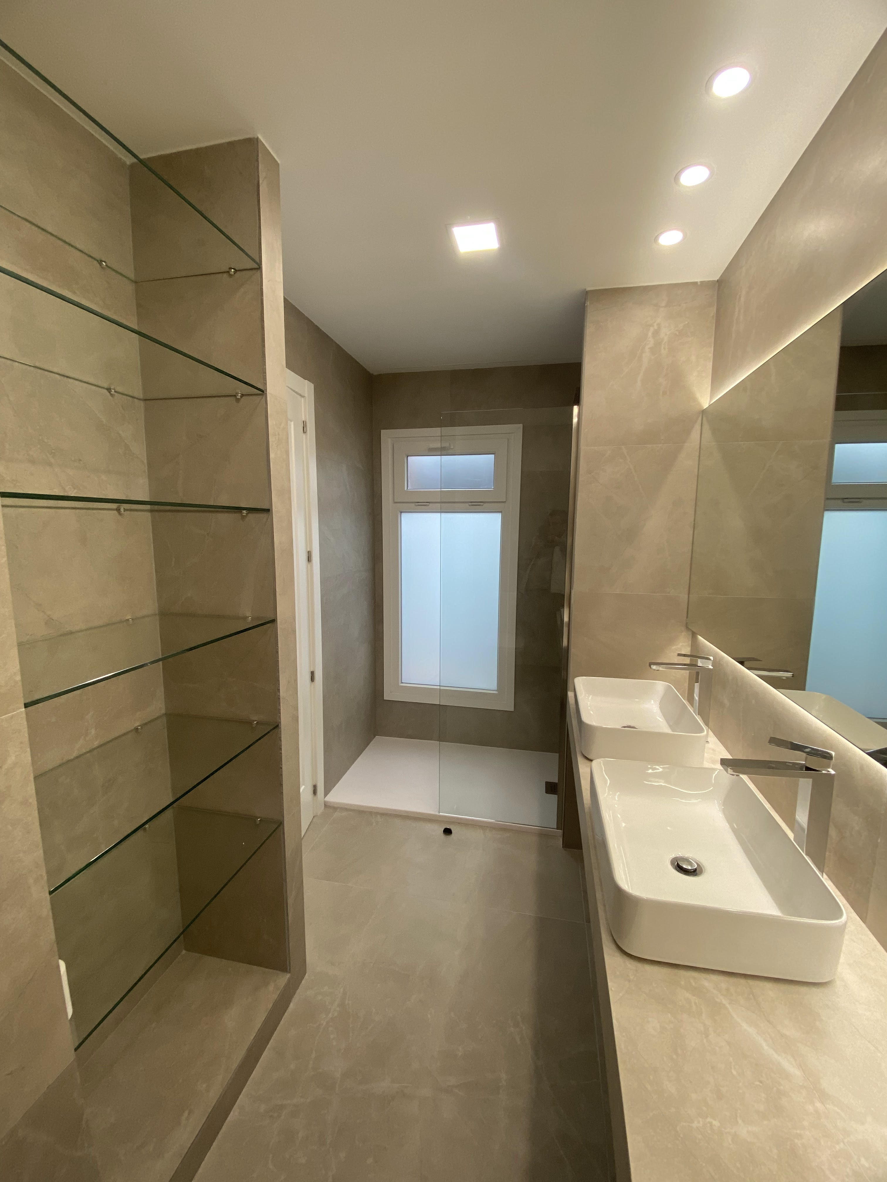 minimalist renovated bathroom