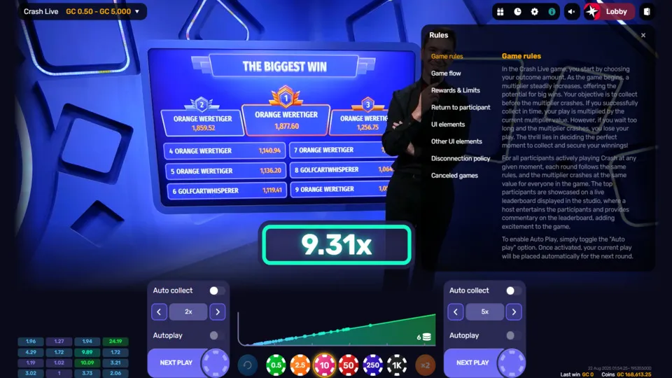 Jet X game interface showing multiplier and betting options