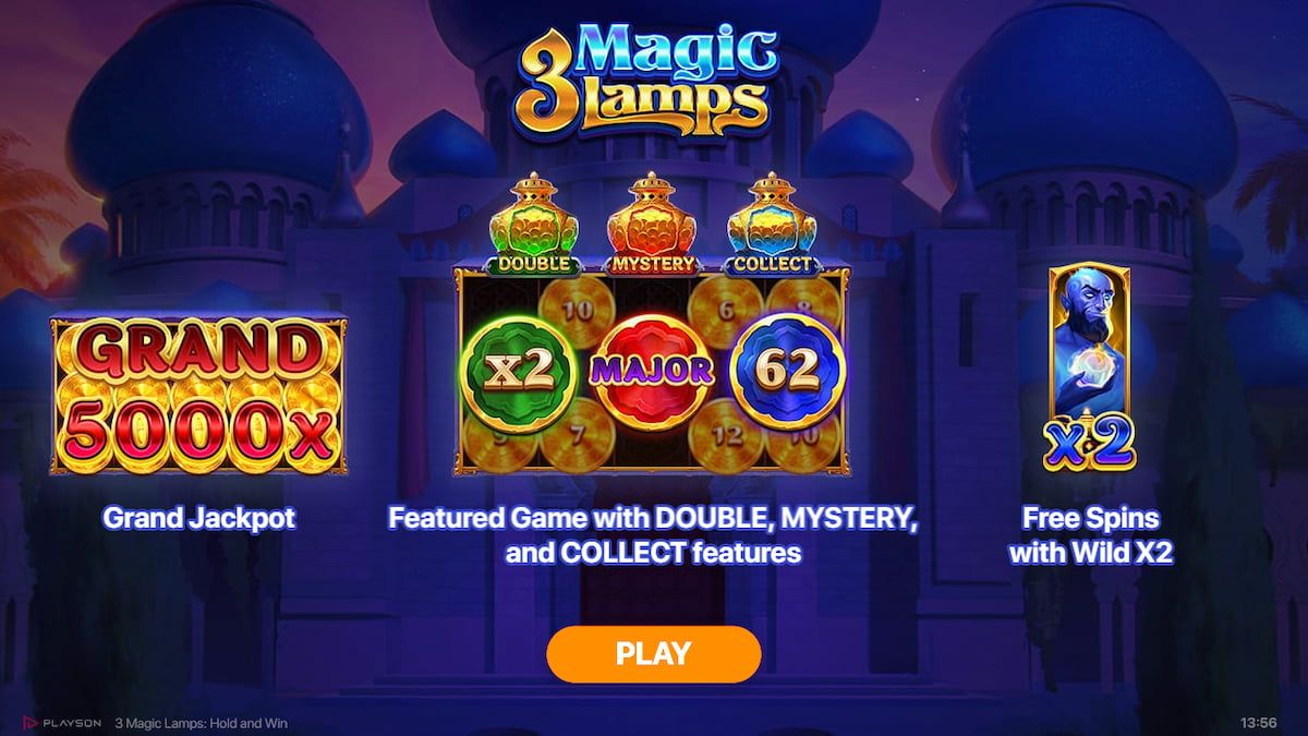 Play 3 Magic Lamps: Hold and Win Slot - HelloMillions