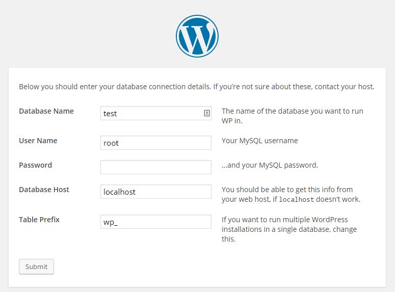 WordPress Database Connection