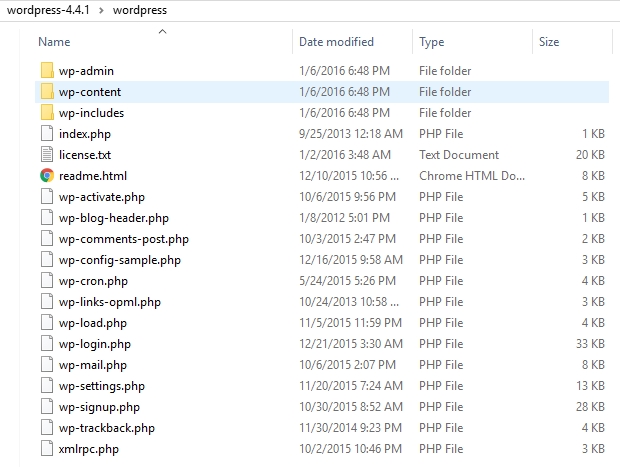 WordPress Files