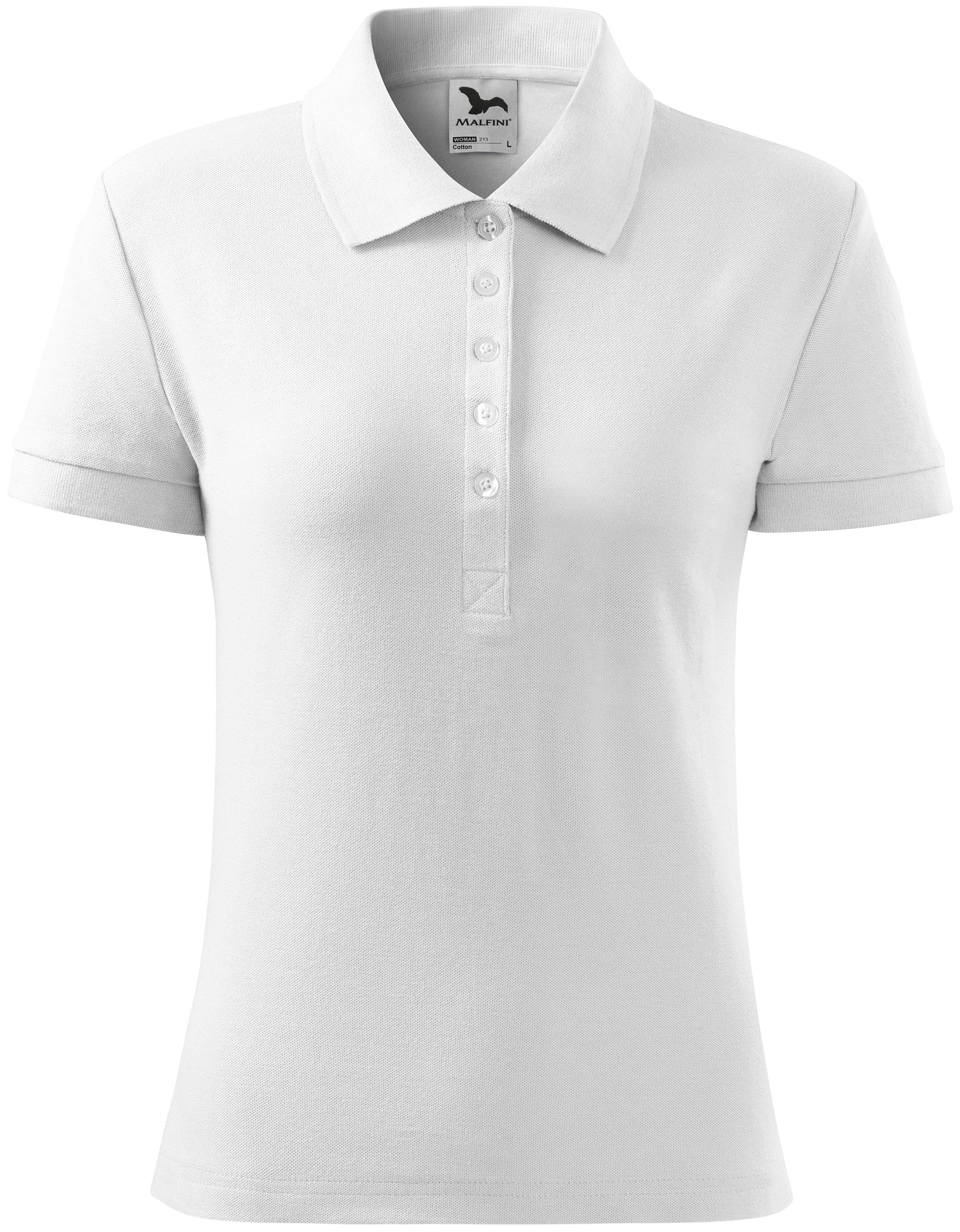Γυναικείο απλό πουκάμισο πόλο, λευκό, XS