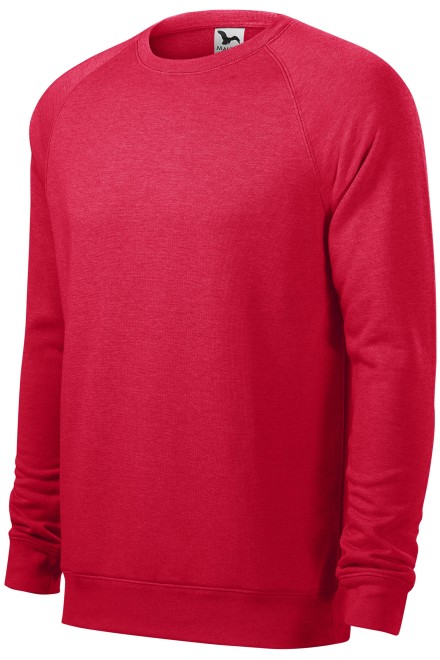 Ανδρικό πουλόβερ απλό, κόκκινο μάρμαρο