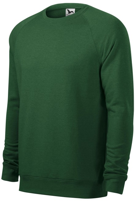 Ανδρικό πουλόβερ απλό, μπουκάλι πράσινο μάρμαρο