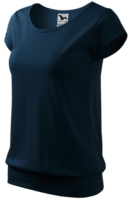 Γυναικείο μοντέρνο μπλουζάκι, σκούρο μπλε