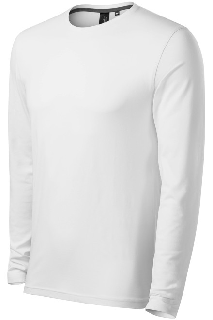 Κλειστό ανδρικό μπλουζάκι με μακριά μανίκια, λευκό