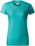 Γυναικείο απλό μπλουζάκι, σμαραγδί πράσινο