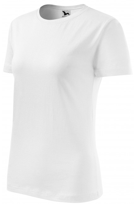 Lacné dámske tričko klasické, biela