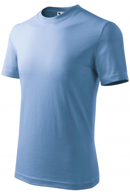 Lacné detské tričko jednoduché, nebeská modrá