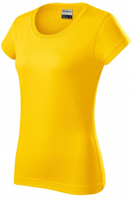 Lacné odolné dámske tričko hrubšie, žltá