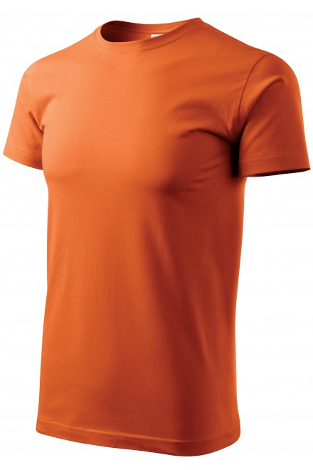 Lacné pánske tričko jednoduché, oranžová