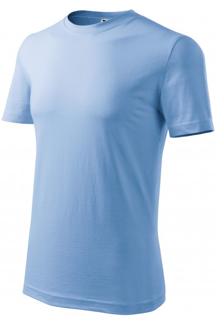 Lacné pánske tričko klasické, nebeská modrá