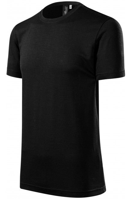 Lacné pánske tričko z Merino vlny, čierna