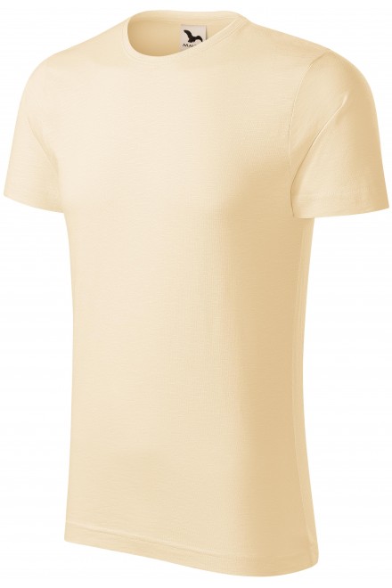 Pánske tričko, štruktúrovaná organická bavlna, mandľová