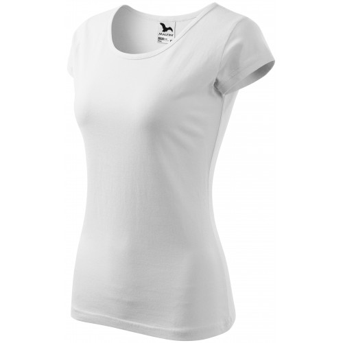 Lacné dámske tričko s veľmi krátkym rukávom, biela, XS