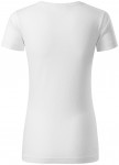 Dámske tričko, štruktúrovaná organická bavlna, biela