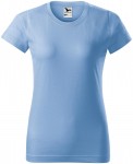 Lacné dámske tričko jednoduché, nebeská modrá