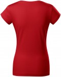 Lacné dámske tričko s V-výstrihom zúžené, červená