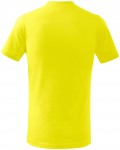 Lacné detské tričko jednoduché, citrónová