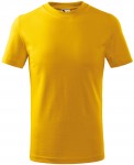 Lacné detské tričko klasické, žltá