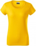Lacné odolné dámske tričko hrubšie, žltá