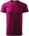 Lacné pánske tričko jednoduché, fuchsia red